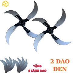 Dao xay rau củ làm thức ăn cho gia cầm gia súc loại cán dao thép đen (Tặng kèm 4 dao)