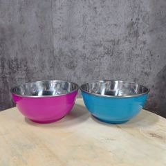 Tô/bát inox 2 lớp chống nóng–giữ nhiệt tốt–Có 2 màu xanh & hồng–Dễ thương, an toàn cho bé & gia đình