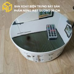 Bàn xoay trưng bày 360 độ mặt gương 30cm - tải 100kg - Livestream chụp ảnh chuyên nghiệp