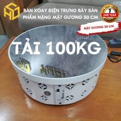Đế xoay, Bàn xoay điện trưng bày sản phẩm  xoay 360 độ có phát nhạc tráng gương size 30cm
