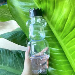 Sỉ Chỉ Từ 1 Bành 60 Chai Nhựa Đựng Trà Sữa Hình Gấu Bearbrick 400ml