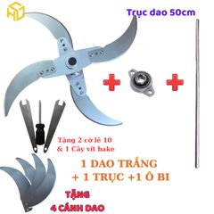 { Tặng 4 cánh dao} Dao xay 4 cánh, xay rau củ cho gà, vịt, Lưỡi dao inox không gỉ mạ Crom 402