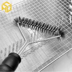 Cây Cọ Thép Chà Rửa Vỉ Nướng BBQ – Tay Cầm Dài Tiện Dụng, Đánh Bay Mọi Vết Bẩn