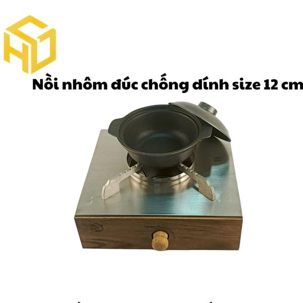 Nồi kho quẹt chất liệu nhôm đúc nguyên khối nắp nhôm size nhỏ mẫu cầm vừa tay siêu bền không lo vỡ