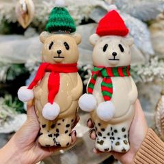 Chai Nhựa PET 700ml Hình Gấu Panda, Squidgame - Thiết Kế Sáng Tạo, Ngộ Nghĩnh - Combo 20 chai