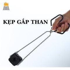 Kẹp Gắp Than - Tay Cầm Dài 30cm - Có Tay Cầm Cao Su Chống Nóng