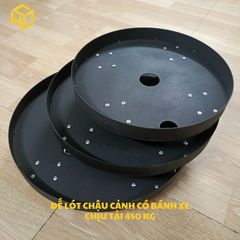 [CHÍNH HÃNG] Đế Đẩy Chậu Cây Có 4 Bánh Xe Cắt CNC Nguyên Tấm Sơn Tĩnh Điện Chống Gỉ Chịu Tải 450kg