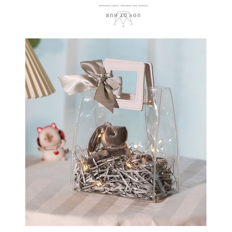 Túi quà tặng trong suốt PVC quai da cầm tay cao cấp✔✔✔Đẹp - Bền - Tiện Lợi✔✔✔