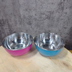 Tô/bát inox 2 lớp chống nóng–giữ nhiệt tốt–Có 2 màu xanh & hồng–Dễ thương, an toàn cho bé & gia đình