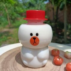 Chai Nhựa PET 350ml Gấu Nâu | Chai Nhựa 350ml Gấu | Chai Nhựa đựng trà sữa ,nước ép |Chai nhựa đựng kẹo bánh
