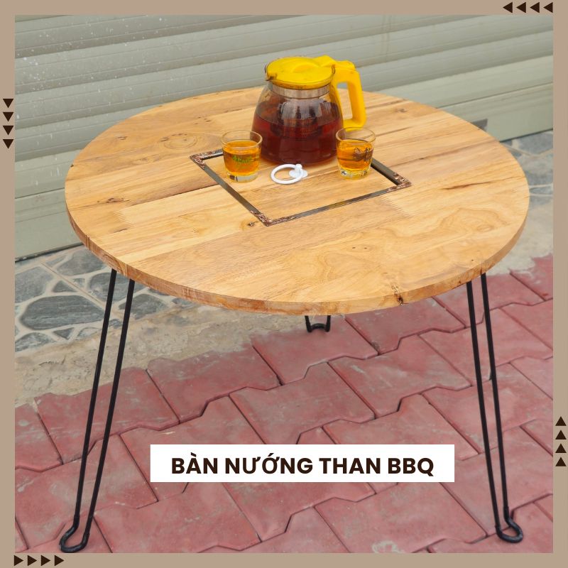 Bàn nướng gấp gọn tiện lợi - Bàn nướng than BBQ ngoài trời, dã ngoại, tiệc tại nhà, quán vỉa hè