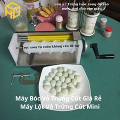 Máy bóc vỏ trứng cút, máy lột vỏ trứng cút loại cải tiến có trục tự đè trứng