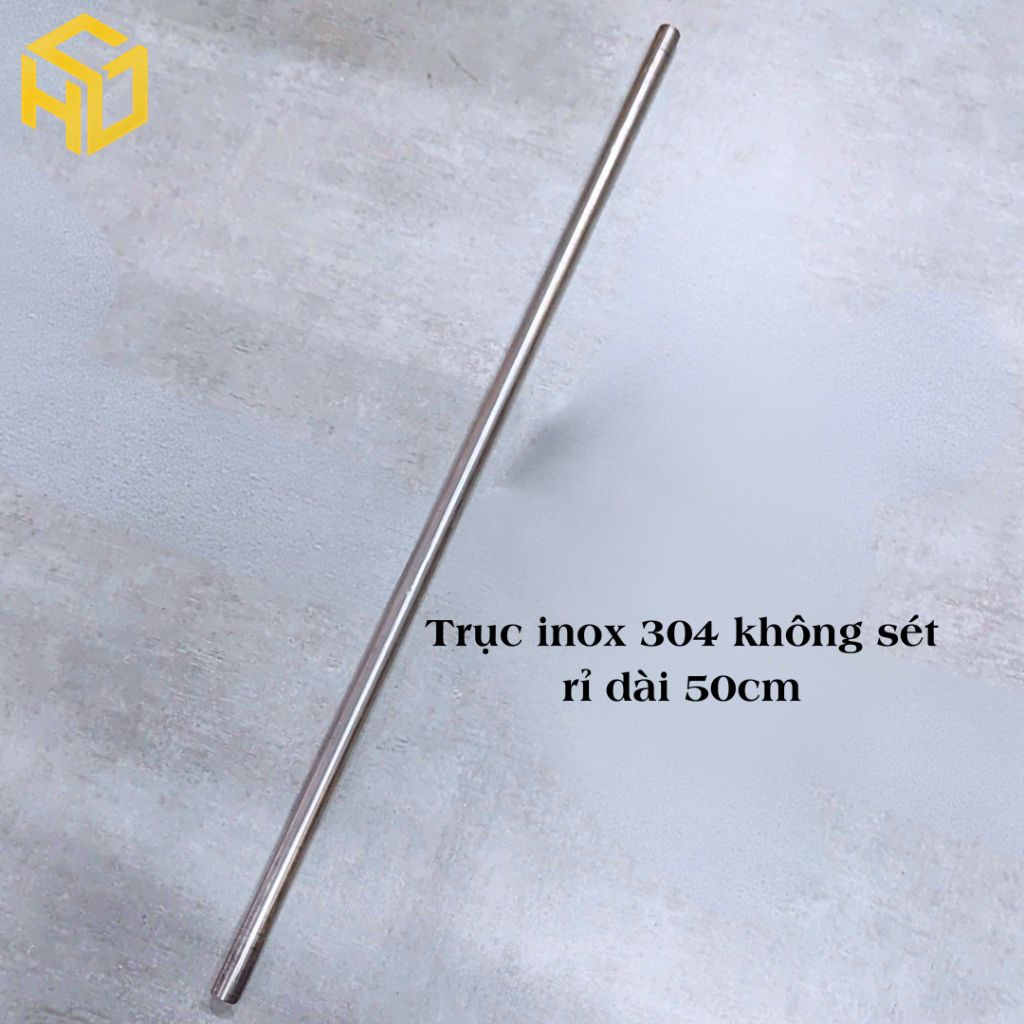 Combo Bộ Dao Xay Rau Củ Gia Đình–Trục Inox 304 Dài 50cm+Gối Đỡ + Dao Xay Sắc Bén – Tặng Kèm 4 dao