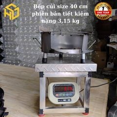 Bếp củi Sài Gòn tròn đường kính 40cm có bệ đỡ củi– giữ nhiệt tốt, vật liệu sắt cacbon độ bền cao