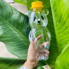 Chai Nhựa PET 700ml Hình Gấu Panda, Squidgame - Thiết Kế Sáng Tạo, Ngộ Nghĩnh - Combo 20 chai