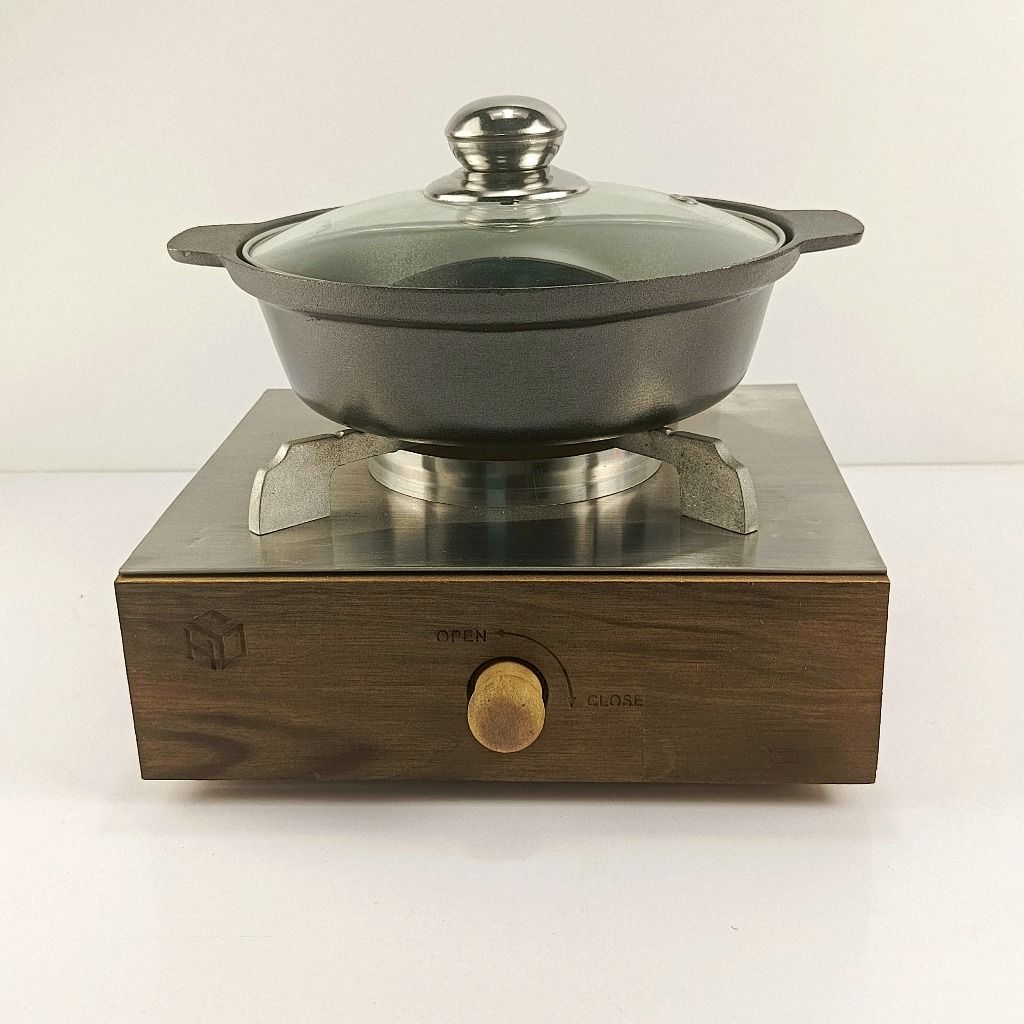 Nồi mì cay, nồi kho cá chất liệu nhôm đúc nguyên khối nắp kính núm inox, giữ nhiệt tốt size 16 &18cm