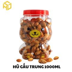 Hũ Nhựa PET Hình Gấu 1000ml – Hũ đựng bắp rang bơ, rau câu, bánh kẹo làm quà tết