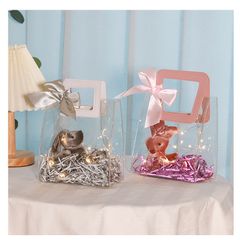 Túi quà tặng trong suốt PVC quai da cầm tay cao cấp✔✔✔Đẹp - Bền - Tiện Lợi✔✔✔