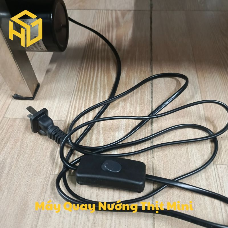 Máy nướng thịt vỏ inox 6 xiên motor 14W, quay gà vịt nguyên con 2-3kg, máy nướng thịt cho gia đình