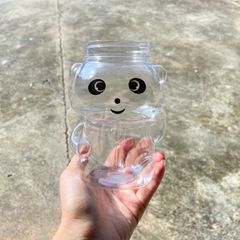 Hủ nhựa đựng trà sữa hình gấu trúc 500ml - Chai nhựa PET đựng bánh kẹo, đồ ăn vặt cho quán trà sữa - GAUTRUC500