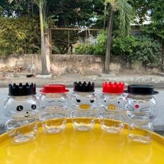 Hủ nhựa đựng trà sữa hình gấu trúc 500ml - Chai nhựa PET đựng bánh kẹo, đồ ăn vặt cho quán trà sữa - GAUTRUC500