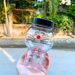 Giá Sỉ Bành 60 Hủ Nhựa PET Mèo  Doremon 500ml - Hũ đựng Bánh Kẹo, Trà Sữa, Nước trái Cây, Quà
