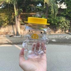 Hủ nhựa PET hình nhân vật Siêu Nhân Lợn in 2 màu đáng yêu - Hủ nhựa đựng bánh kẹo đồ ăn vặt cho quán trà sữa - HEO500