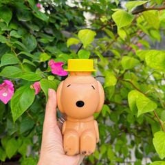 Chai nhựa đựng trà sữa hình Snoppy 350ml Siêu Đáng Yêu - Hủ nhựa đựng trà sữa, bánh kẹo giá sỉ cực tốt
