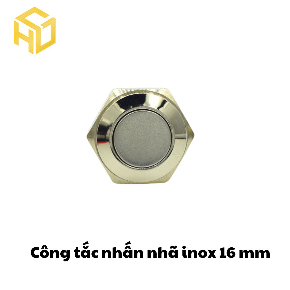 Công Tắc Nhấn Nhả inox 16mm, Nút Nhấn Nhả Tạm Thời