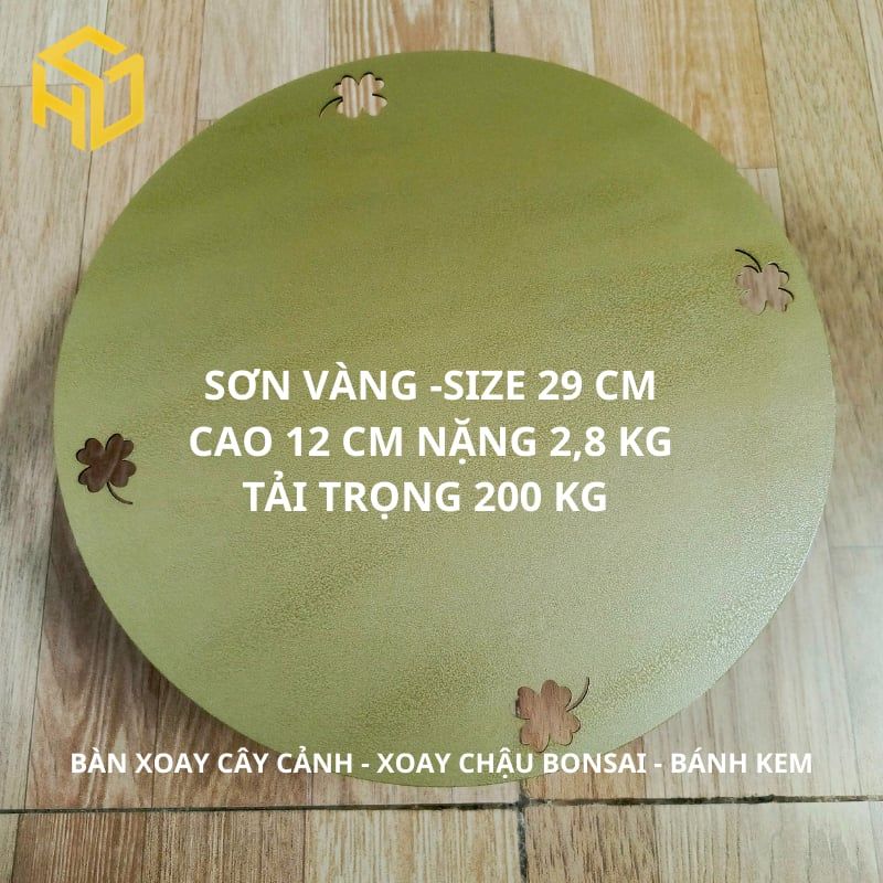 Bàn Xoay, Đế Xoay Chụp Hình, Trưng Bày Sản Phẩm, livestream sản phẩm nặng dưới 200 kg sơn vàng