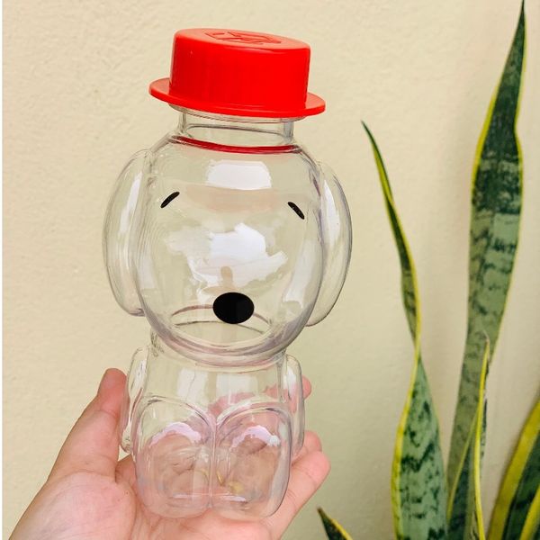 Giá Sỉ Chỉ Từ Bành 60 Chai Nhựa PET  350ml  đựng trà sữa,nước ép,bánh kẹo hình chó Snoppy