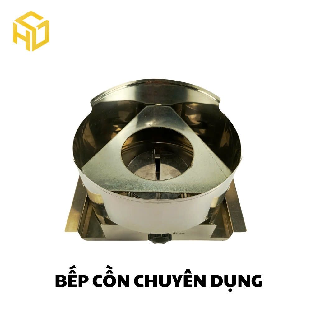 Bếp Cồn Inox Có Chắn Gió,Hạn chế cay mắt -Bếp cồn chuyên dụng giúp tiết kiệm nhiên liệu cho quán ăn