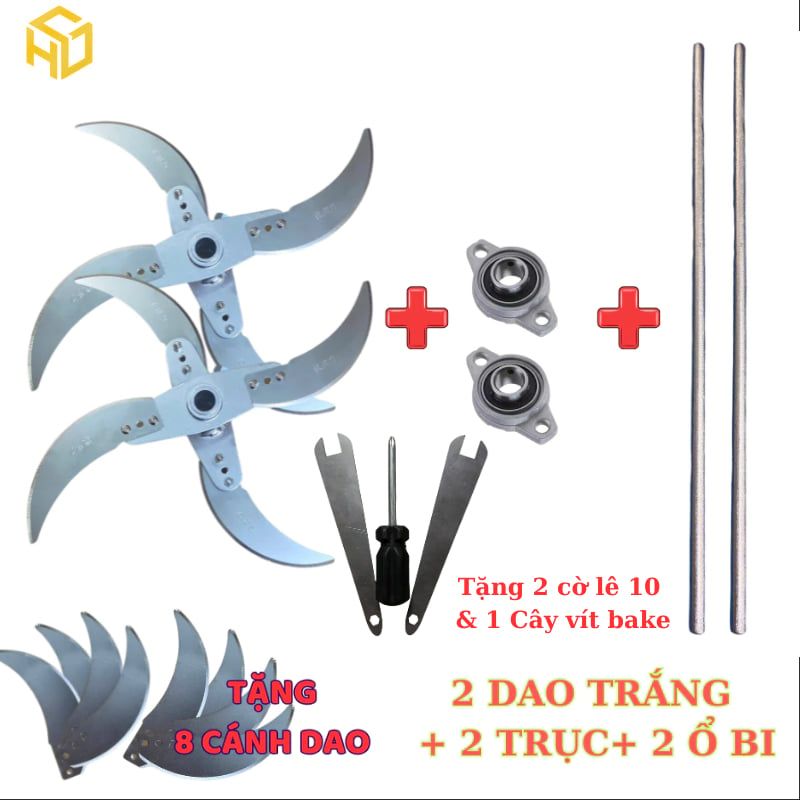 { Tặng 4 cánh dao} Dao xay 4 cánh, xay rau củ cho gà, vịt, Lưỡi dao inox không gỉ mạ Crom 402