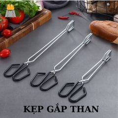 Kẹp Gắp Than - Tay Cầm Dài 30cm - Có Tay Cầm Cao Su Chống Nóng