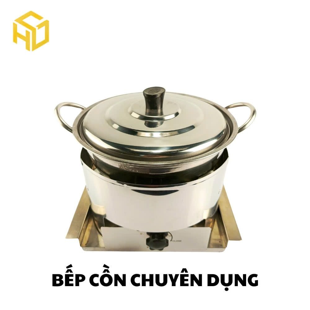 Bếp Cồn Inox Có Chắn Gió,Hạn chế cay mắt -Bếp cồn chuyên dụng giúp tiết kiệm nhiên liệu cho quán ăn