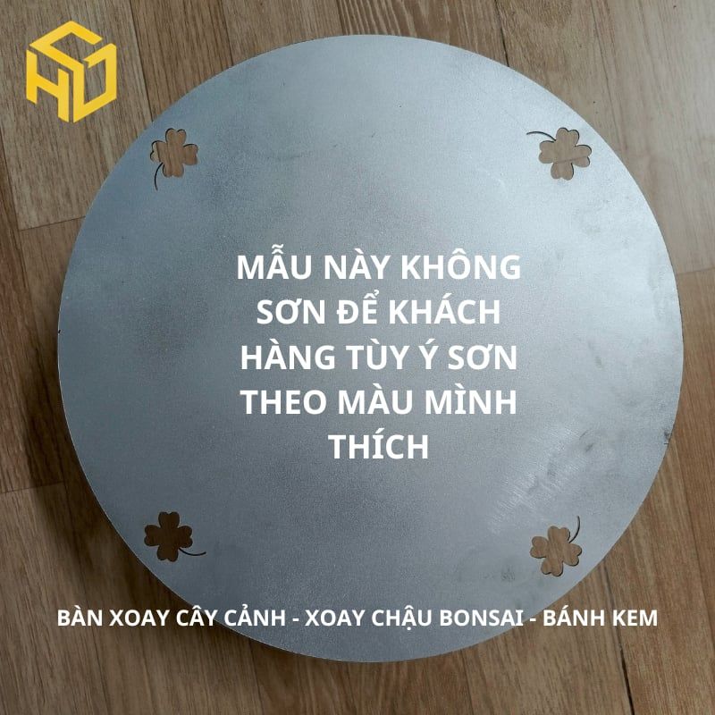 Bàn xoay bonsai size 29 cm chịu áp lực cao 200 kg, bề mặt rộng thiết kế hoa văn, xoay mượt mà
