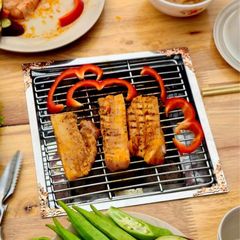 Bàn nướng than BBQ gấp gọn tròn D60 chuyên nướng tại nhà - Bàn nướng lẩu gấp gọn tiện lợi, đi camping, dã ngoại
