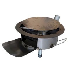 Bếp củi Sài Gòn chống đen nồi có ống khói, bệ đỡ củi, hứng tro – loại tròn 40cm