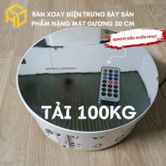 Bàn xoay trưng bày 360 độ mặt gương 30cm - tải 100kg - Livestream chụp ảnh chuyên nghiệp