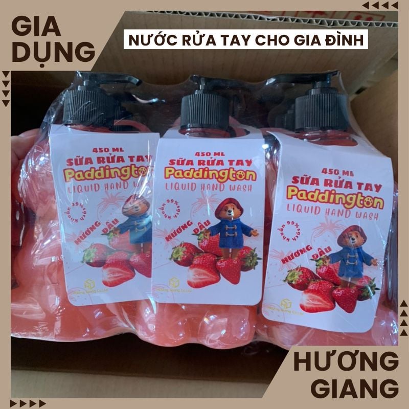 Nước rửa tay cho mẹ và bé chai gấu 450ml - Xà phòng rửa tay chai gấu dễ thương