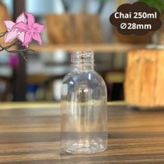 Chai nhựa PET 250ml – Combo 50 chai đựng trà sữa, nước ép, cà phê mang đi