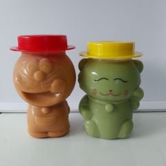 Chai nhựa đựng trà sữa hình nhân vật Doraemon 500ml cổ to 62mm - Chai nhựa PET dành cho quán trà sữa, ăn vặt - CN002