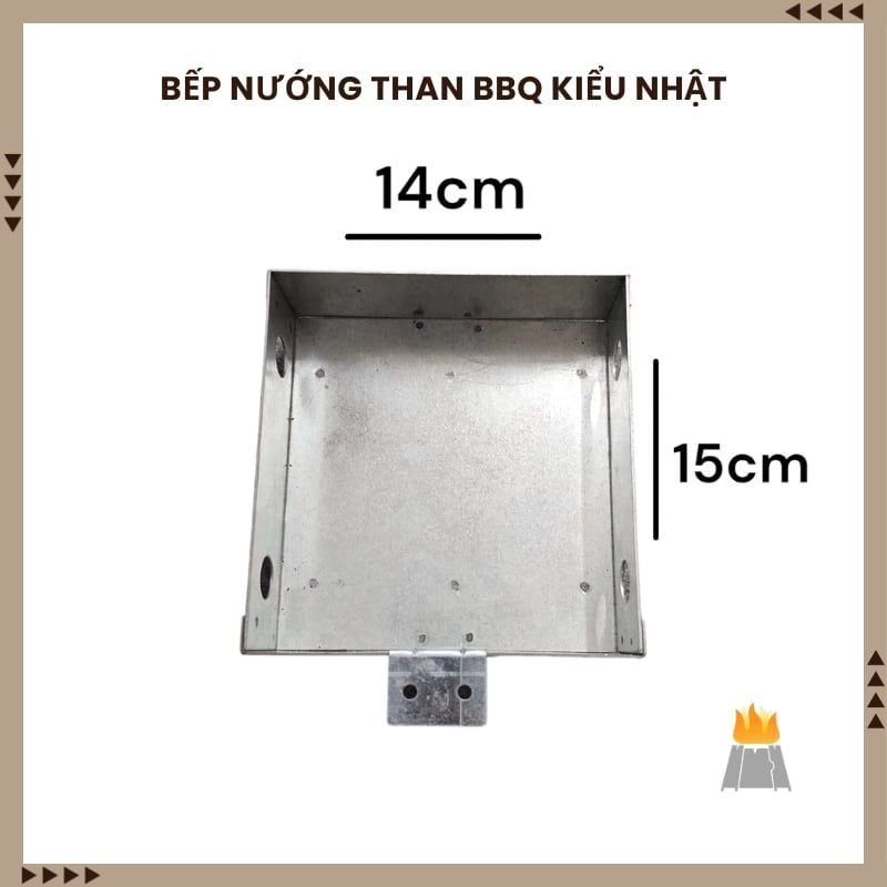 Bếp nướng than BBQ phong cách Nhật có ngăn kéo châm than