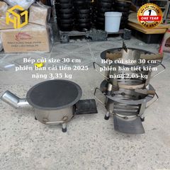 Bếp củi Sài Gòn 30cm có ống khói chống khói hiệu quả, giữ nồi sạch, tiết kiệm nhiên liệu