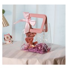 Túi quà tặng trong suốt PVC quai da cầm tay cao cấp✔✔✔Đẹp - Bền - Tiện Lợi✔✔✔