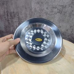 Combo 10 dĩa inox 20cm – Sáng bóng, bền đẹp, không gỉ – Phù hợp sử dụng cho gia đình & quán ăn