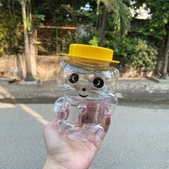 Hũ nhựa đựng trà sữa,bánh kẹo hình thú cổ rộng từ 500ml đến 2 lít-Hũ trong suốt, cứng cáp