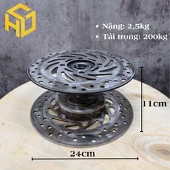 Bàn Xoay Bonsai Cây Cảnh mặt 22cm | Đế Xoay Cắm Hoa | Chịu Tải 200kg – Xoay Mượt, Bền Chắc