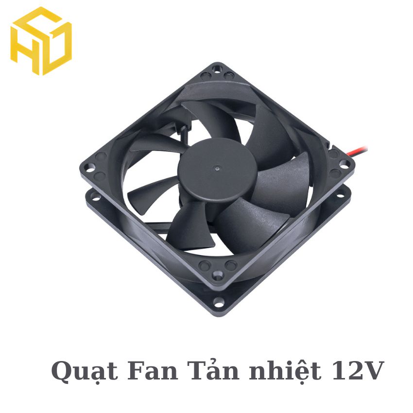 QUẠT FAN TẢN NHIỆT 12V – KÍCH THƯỚC 8x8CM – GIẢI PHÁP LÀM MÁT HIỆU QUẢ