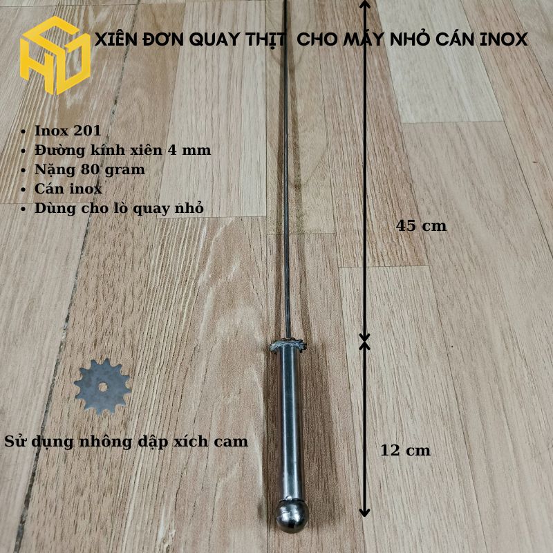 Máy nướng thịt tự động 6 xiên vỏ sắt motor 6.5W – quay chả que, thịt nướng – dùng gia đình/quán nhỏ